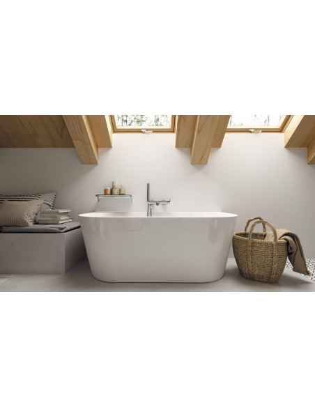 Deante Silia akrila vanna, no aizmugures līdz sienai/brīvi stāvoša - 160 cm KDS_016W