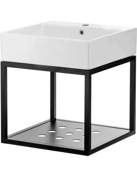 Deante Temisto pie sienas stiprināma vannas istabas konsole ar izlietni - 50x50 cm CDTW6U5S