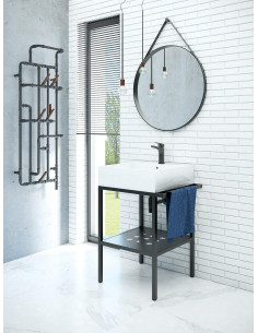 Deante Temisto stāvoša vannas istabas konsole ar izlietni - 56,5x40 cm CDTS6U4S 2