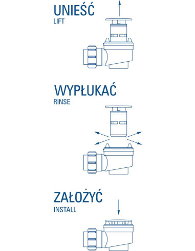 Deante Easy-Clean dušas paliktņu atkritumu komplekts, tīrīts no augšas NHC_025C