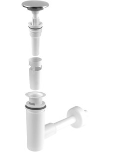 Deante Easy-Clean aizbāznis izlietnei, tīrāms no augšas, ar notekas komplektu NHC_010C 2