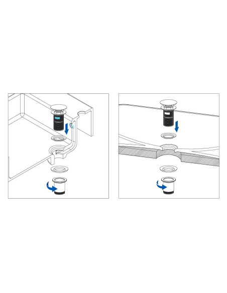 Deante Click-Clack aizbāznis izlietnei vai bidē, ar metāla uzmavu - universāls NHC_011U Deante Click-Clack aizbāznis izlietnei vai bidē, ar metāla uzmavu - universāls NHC_011U