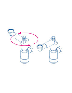 Deante Space-Saver Lux izlietnes notekas komplekts, teleskopisks NHC_633K 2