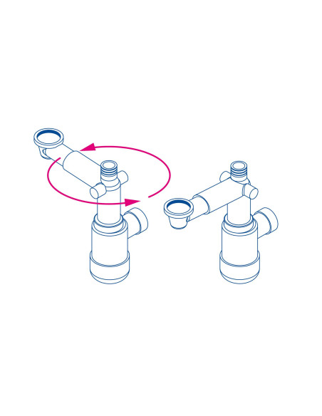 Deante Space-Saver Lux izlietnes notekas komplekts, teleskopisks NHC_633K