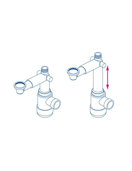 Deante Space-Saver Lux izlietnes notekas komplekts, teleskopisks NHC_633K