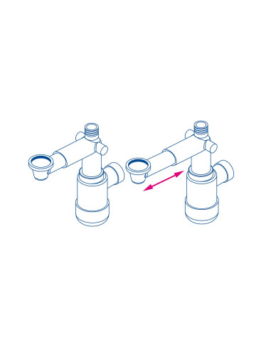 Deante Space-Saver Lux izlietnes notekas komplekts, teleskopisks NHC_633K