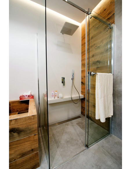 Deante Hiacynt dušas durvis, padziļinātas, 100 cm - bīdāmas KQH_010P