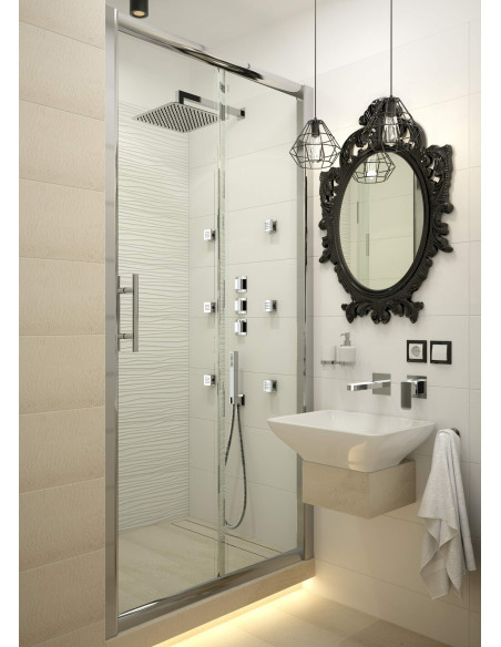 Deante Cynia dušas durvis, iebūvētas, 160 cm - bīdāmas KTC_016P