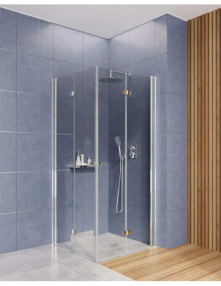 Deante Kerria Plus dušas durvis, Kerria Plus sistēma, 90 cm - salokāmas KTSX041P