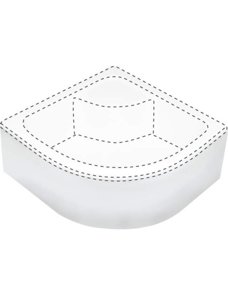 Deante Deep dušas paliktņa pārsegs, pusapaļš, 80x80 cm KTD_042O