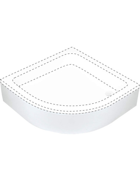 Deante Plus II Dušas paliktņa pārvalks, pusapaļš, 80 cm KTU_032O