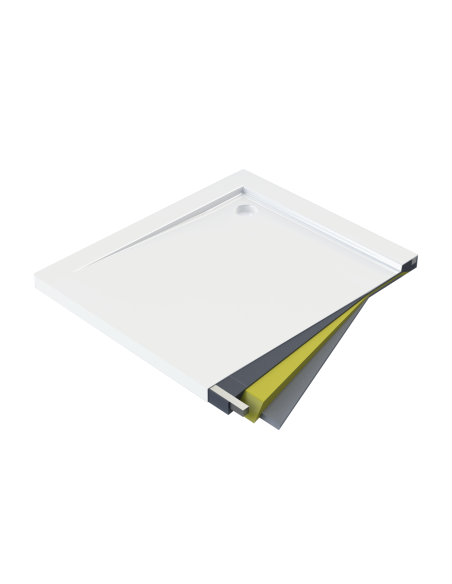 Deante Kerria Plus akrila dušas paliktnis, pusapaļa, 90 cm KTS_053B