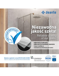 Deante Kerria dušas kabīne, kvadrātveida, 90 cm KTK_041P 2