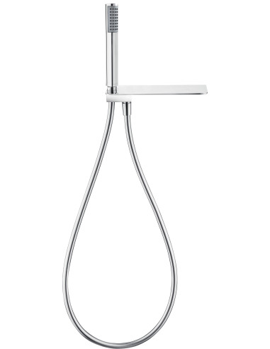 Deante Cascada Leņķa šļūtenes savienotājs, ar dušas komplektu, ar plauktu NAC_056K