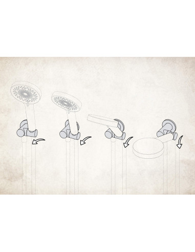 Deante Cascada Leņķveida šļūtenes savienotājs, kvadrātveida, ar rokas dušas turētāju NAC_N58K