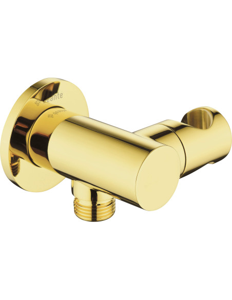 Deante Cascada Leņķiskais šļūtenes savienotājs, apaļš, ar rokas dušas turētāju NAC_Z57K