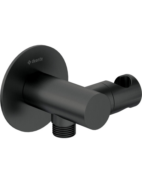 Deante Silia Leņķveida šļūtenes savienotājs, apaļš, ar rokas dušas turētāju NQS_N57K