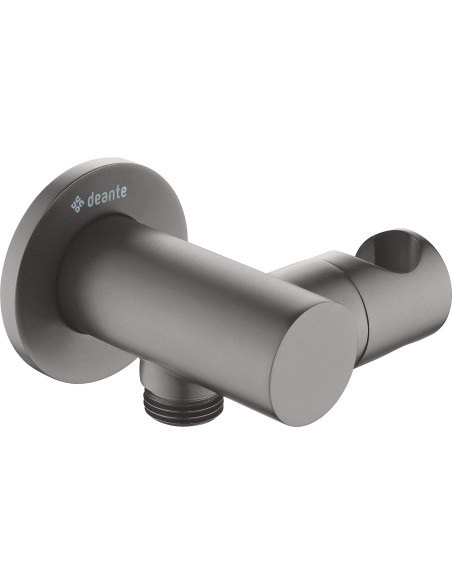 Deante Cascada leņķa šļūtenes savienotājs, apaļš, ar rokas dušas turētāju NAC_D57K