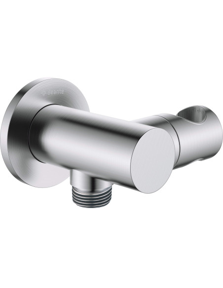 Deante Cascada leņķa šļūtenes savienotājs, apaļš, ar rokas dušas turētāju NAC_F57K