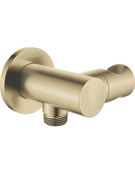 Deante Cascada leņķa šļūtenes savienotājs, apaļš, ar rokas dušas turētāju NAC_M57K