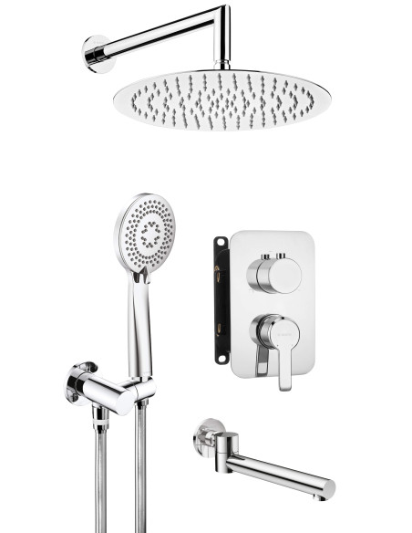 Deante Arnika iebūvējamā dušas komplekts ar vannas snīpi BXYY0QAM