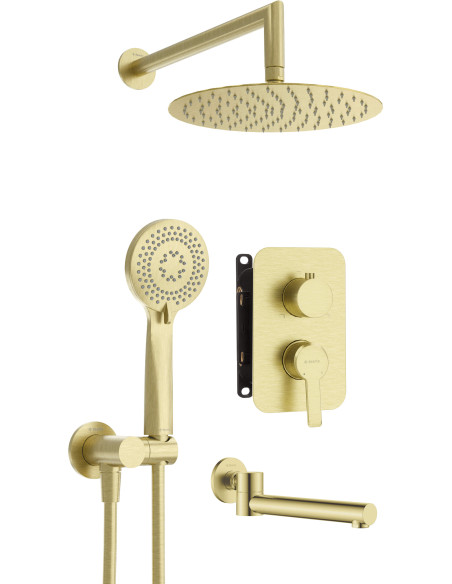 Deante Arnika iebūvējamā dušas komplekts ar vannas snīpi BXYYRQAM