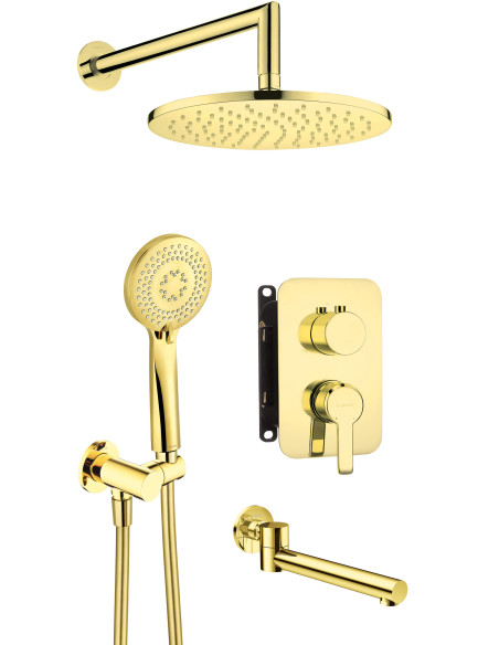 Deante Arnika iebūvējamā dušas komplekts ar vannas snīpi BXYYZQAM