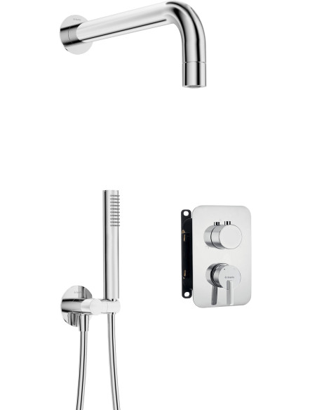 Deante Silia Apslēptais dušas komplekts, ar maisītāju BOX - ar mazu dušas galvu BXYZ0QSM