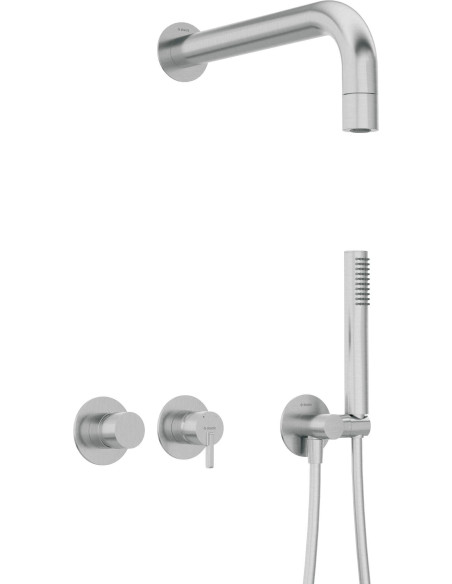 Deante Silia Iebūvējamā dušas komplekts ar fiksētu dušas galvu - ar horizontālu maisītāju NQS_F0XK