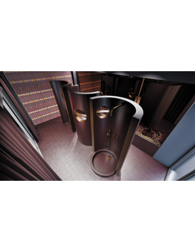 Deante Silia Paslēptais dušas komplekts, ar fiksētu dušas galvu - ar horizontālo jaucējkrānu NQS_C0XK