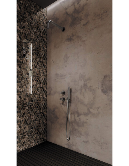 Deante Silia Hexa iebūvējamā dušas komplekts ar fiksētu dušas galvu NHS_F9XK