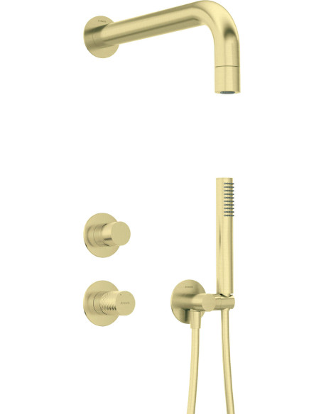 Deante Silia Hexa Iebūvējama dušas komplekts ar fiksētu dušas galvu NHS_R9XK