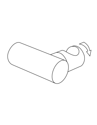 Deante apaļais sienas kronšteins, rokas dušai, misiņš ANR_A21U