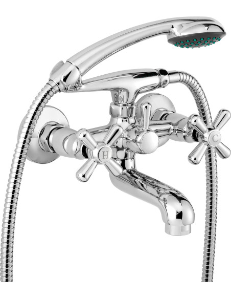 Deante Symetrio Vannas maisītājs, piestiprināms pie sienas, ar dušas komplektu BOS_011D