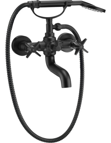 Deante Temisto vannas jaucējkrāns, dušas komplekts BQT_N11D