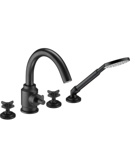 Deante Temisto vannas jaucējkrāns, 4 caurumu, dušas komplekts BQT_N14D