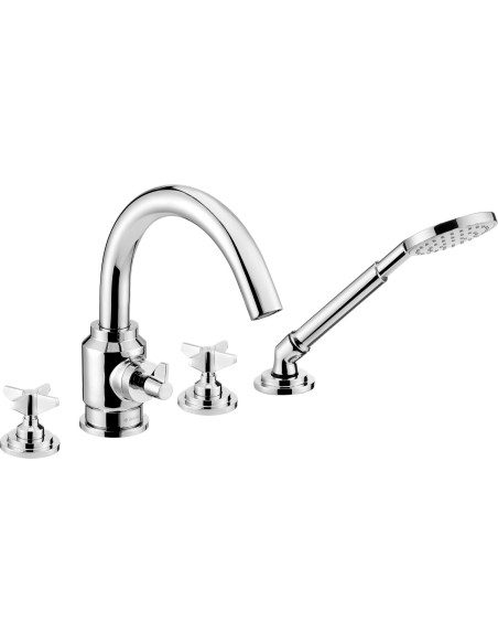 Deante Temisto vannas maisītājs, 4 caurumu, ar dušas komplektu BQT_014D