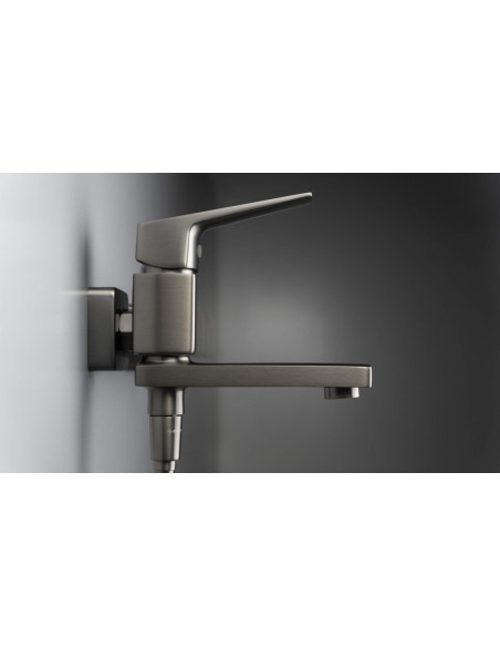 Deante Blur vannas maisītājs, piestiprināms pie sienas - ar salokāmu snīpi BQL_D12M