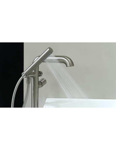 Deante Silia Hexa Vannas maisītājs, brīvi stāvošs, ar dušas komplektu BHS_F17M