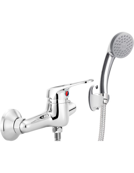 Deante Lobo dušas jaucējkrāns, pie sienas stiprināms, ar dušas komplektu BYU_041M