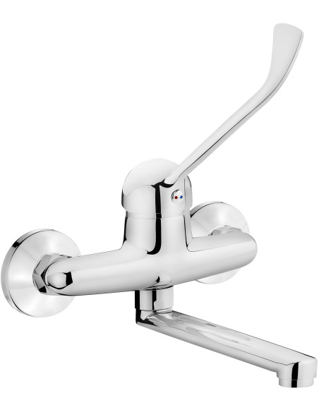 Deante Joko Izlietnes jaucējkrāns, stiprinājums pie sienas, ar Clinic sviru BOJ_050C