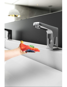 Deante Sensor izlietnes jaucējkrāns, bezkontakta, ar temperatūras kontroli - 230/6V BCH_029V 2