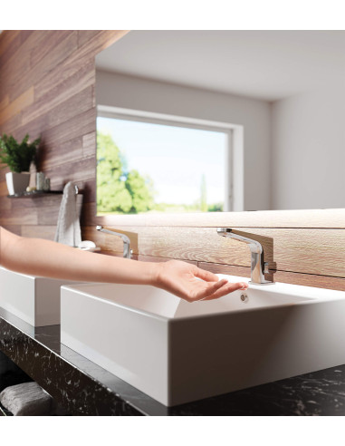 Deante Hiacynt izlietnes krāns, bezkontakta, ar temperatūras kontroli - 4xAA BQH_029R