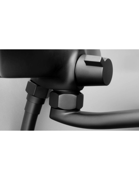 Deante Boro Izlietnes jaucējkrāns, stiprināms pie sienas, ar pagarinātu snīpi - šļūtenes savienojums BMO_N56M