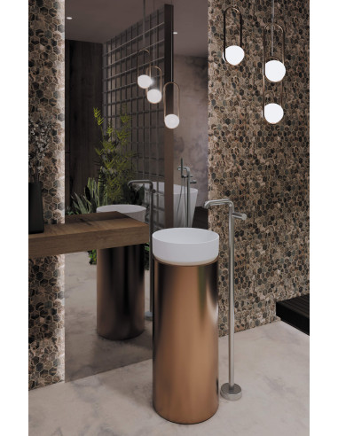 Deante Silia Hexa izlietnes krāns, brīvi stāvošs BHS_F2KK