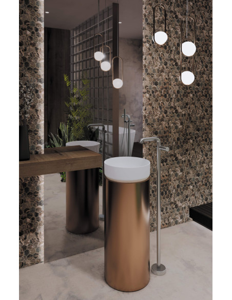 Deante Silia Hexa izlietnes krāns, brīvi stāvošs BHS_F2KK