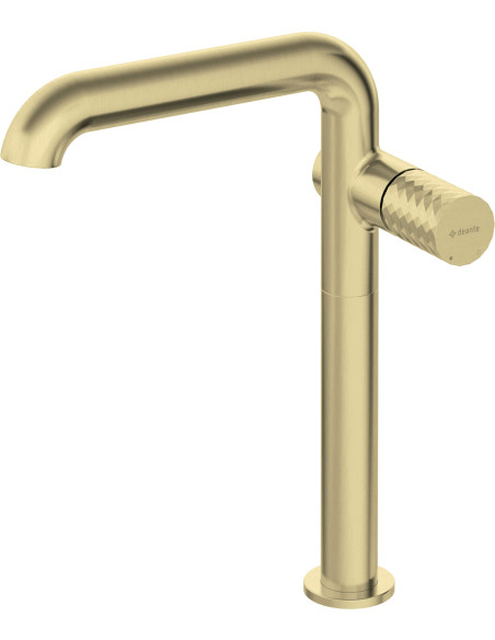 Deante Silia Hexa izlietnes krāns, augsts, ar taisnstūra snīpi BHS_R24K