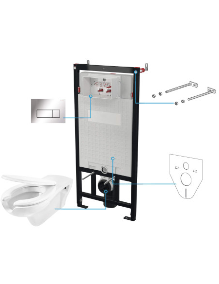 Deante Vital tualetes komplekts, slēptais, 6 in 1 CDVS6WPW