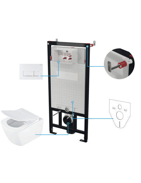 Deante Blur tualetes komplekts, iebūvēts, 6 vienā CDZA6ZPW