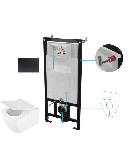 Deante Blur tualetes komplekts, iebūvēts, 6 vienā CDZN6ZPW